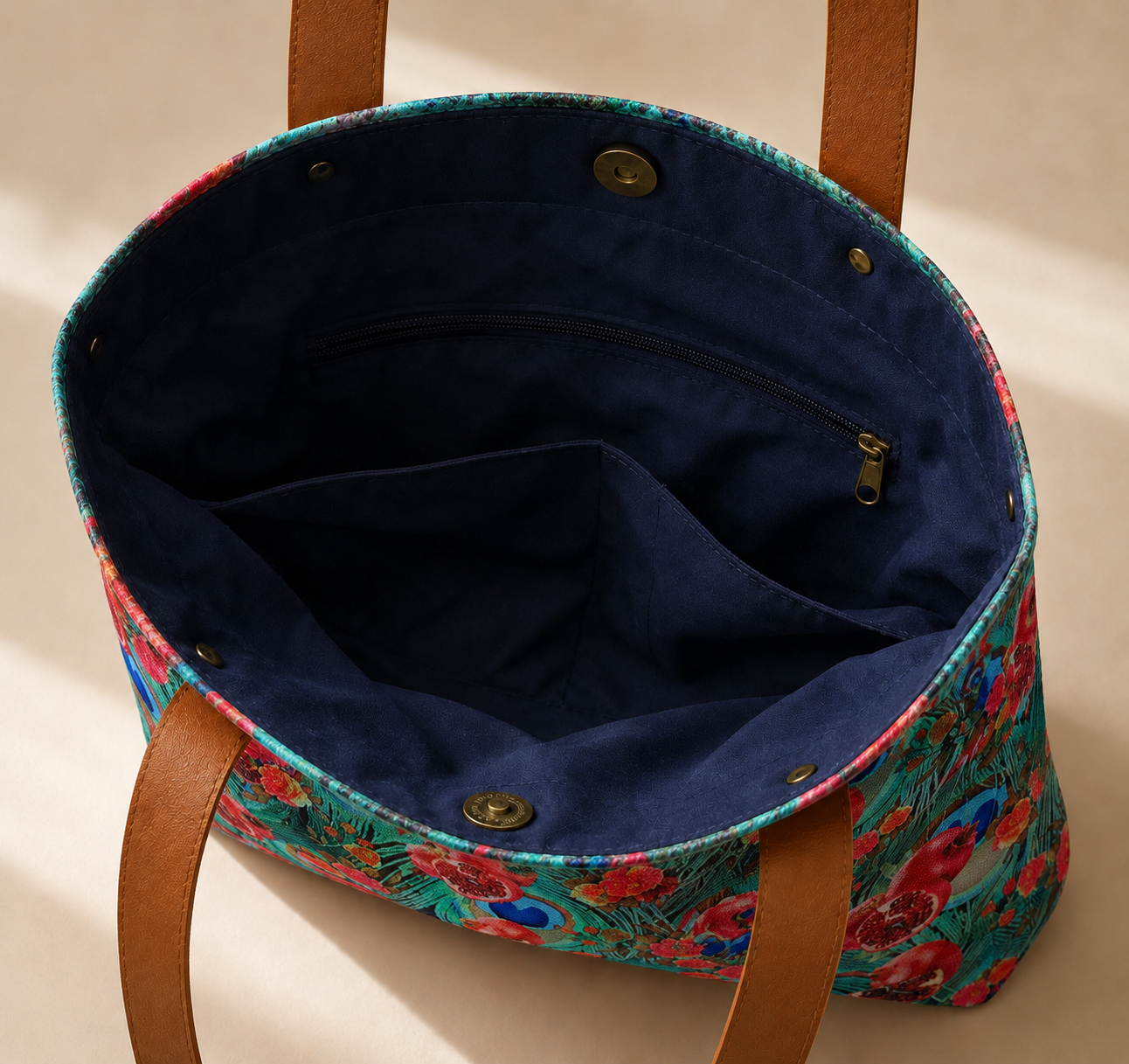 Pomegranate and peacock bag interior.png