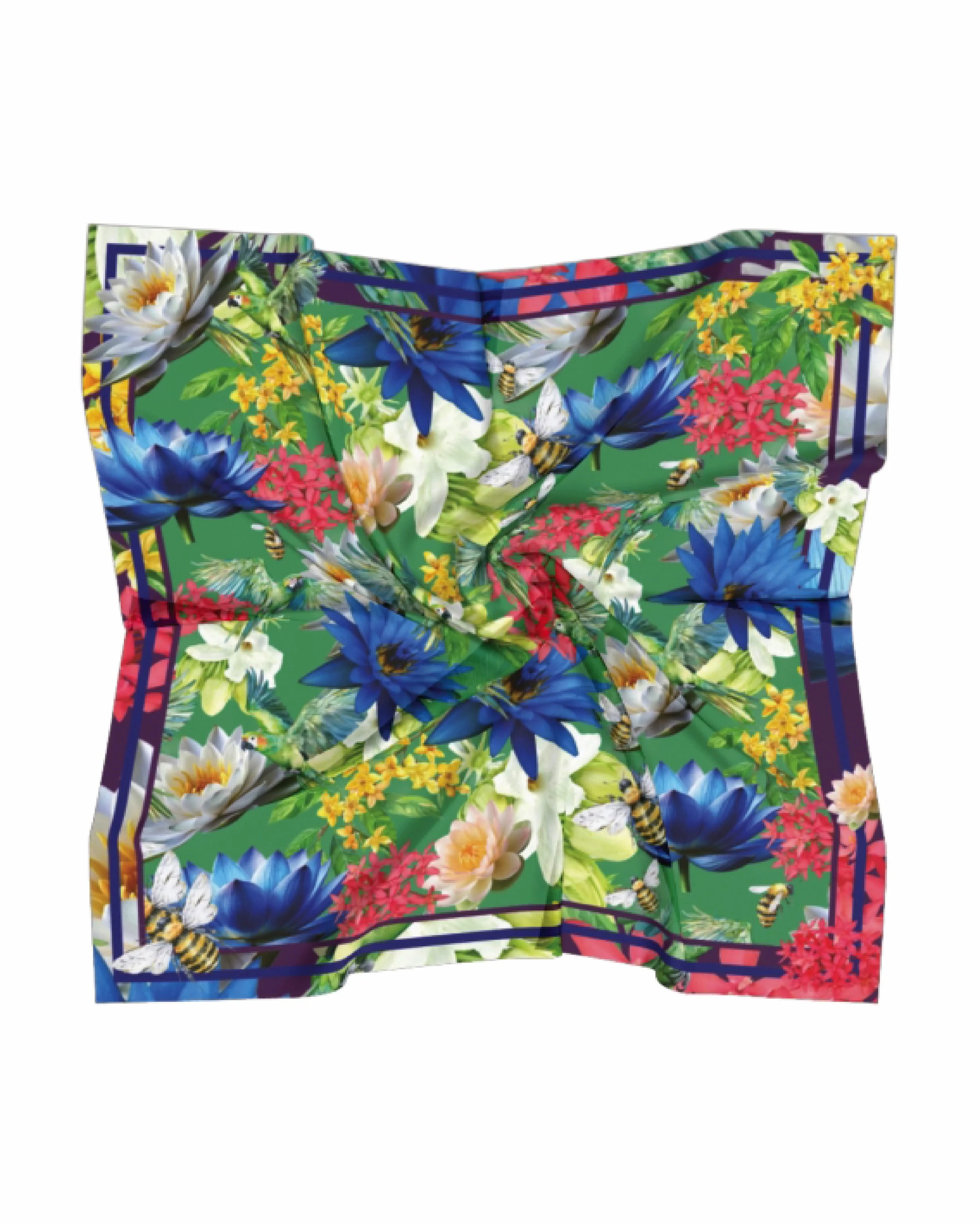 Kamadeva (Lord of Love ) - 5 Flower Arrows Silk Scarf (Green)