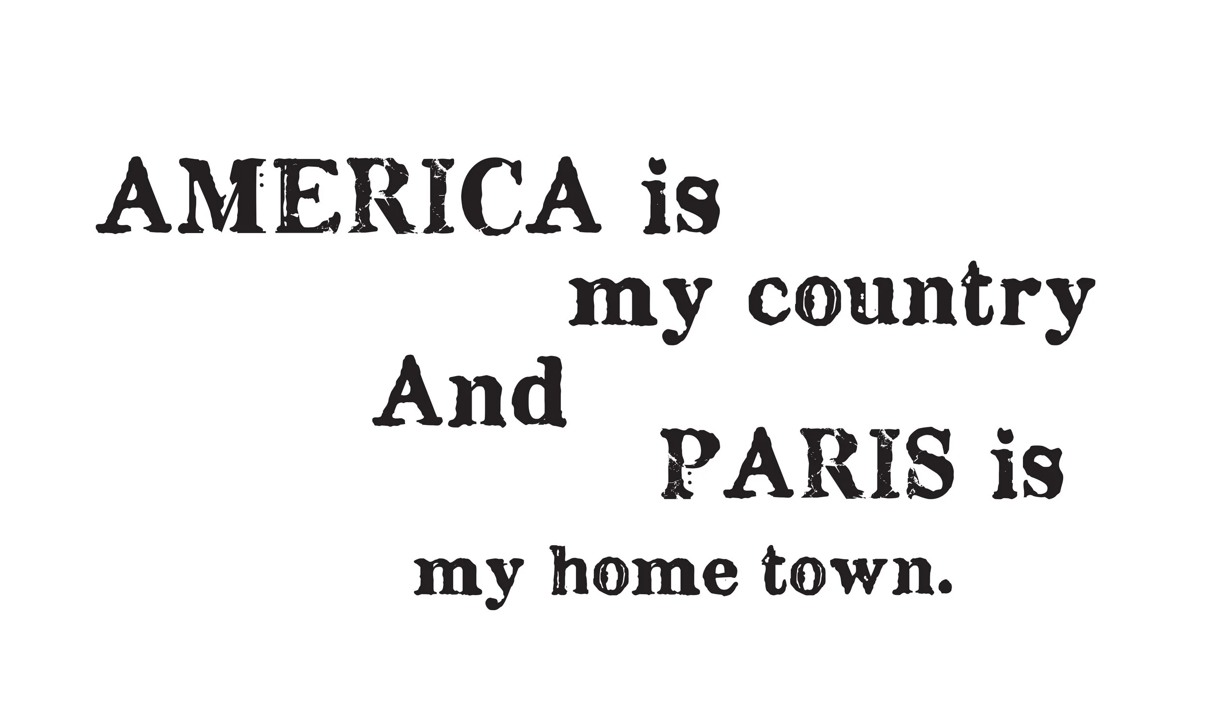 Custom typography featuring a Gertrude Stein quote developed for The Metropolitan Museum of Art exhibition The Steins Collect.