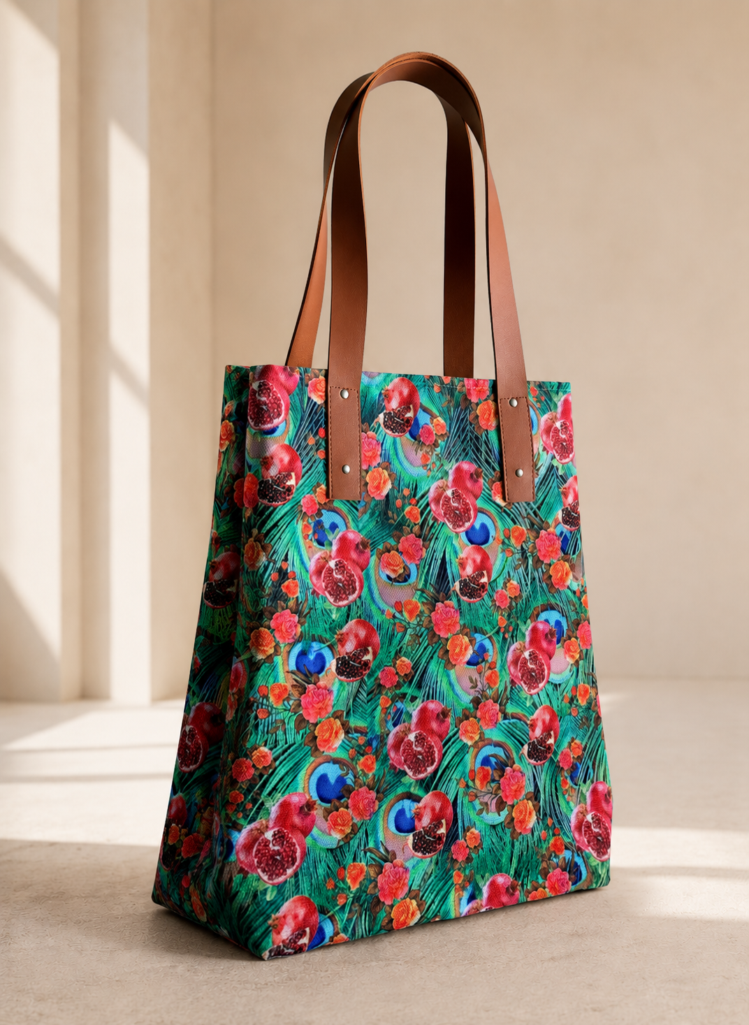 Pomegranate and peacock bag view.png