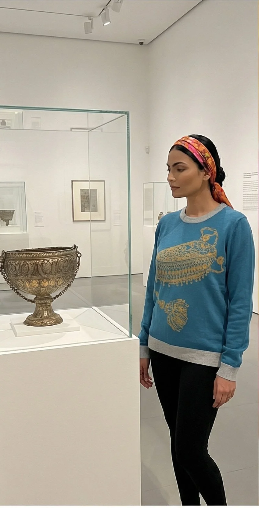 Sufi Bowl Persian (Rumi) Calligraphy Unisex Knitted Sweater