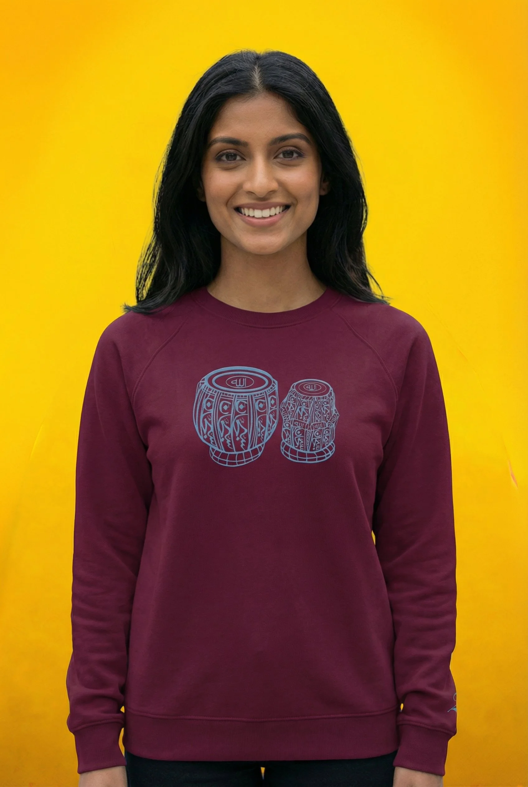 Zakir Hussain Embroidered Maroon Sweatshirt