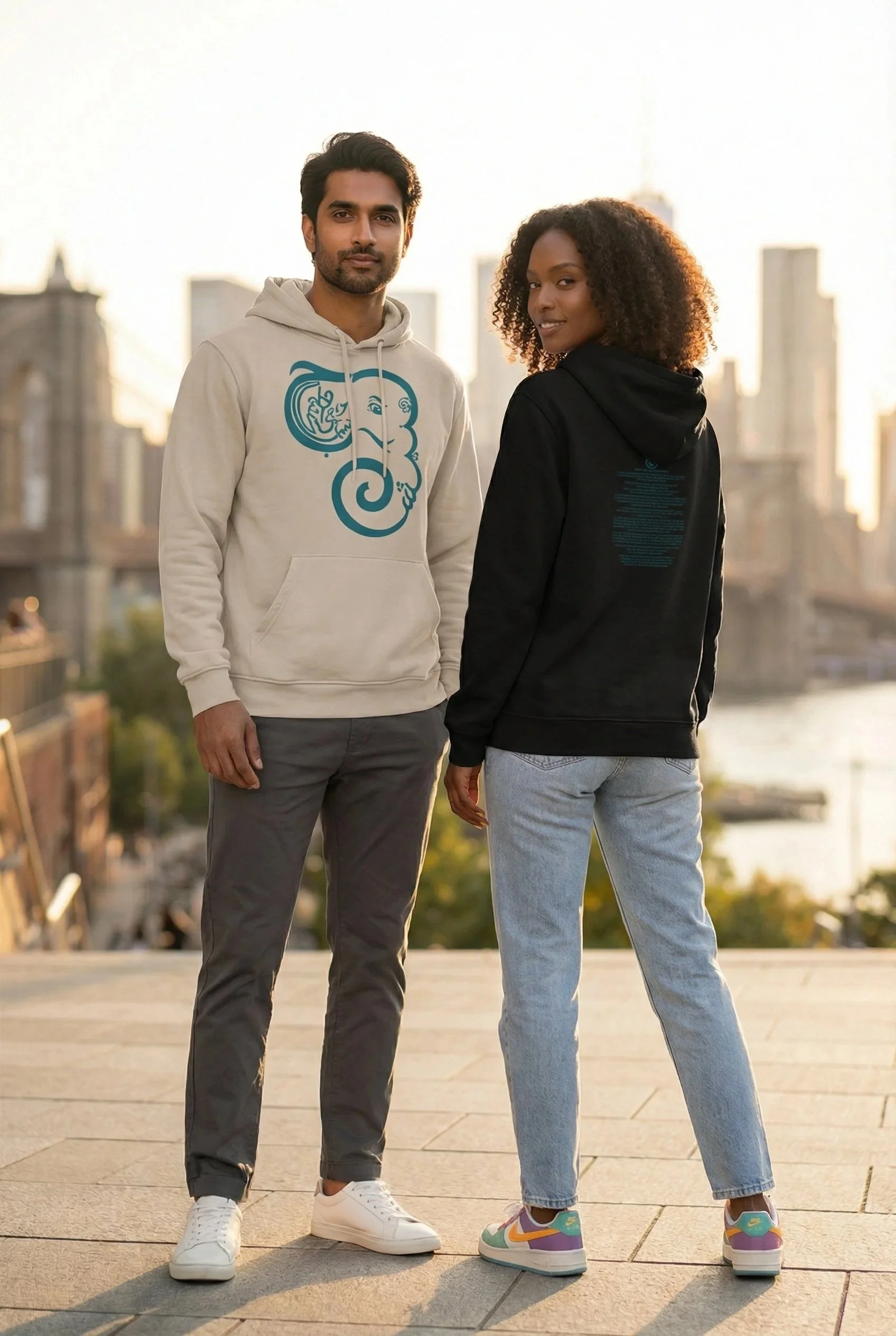 Arabic Calligraphy Ganesha Unisex Eco Hoodie
