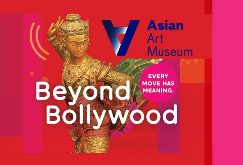 Beyond Bollywood exhibition merchandise designed and developed by Sangeetha Kowsik for the Asian Art Museum, showcasing custom museum product design and development.
