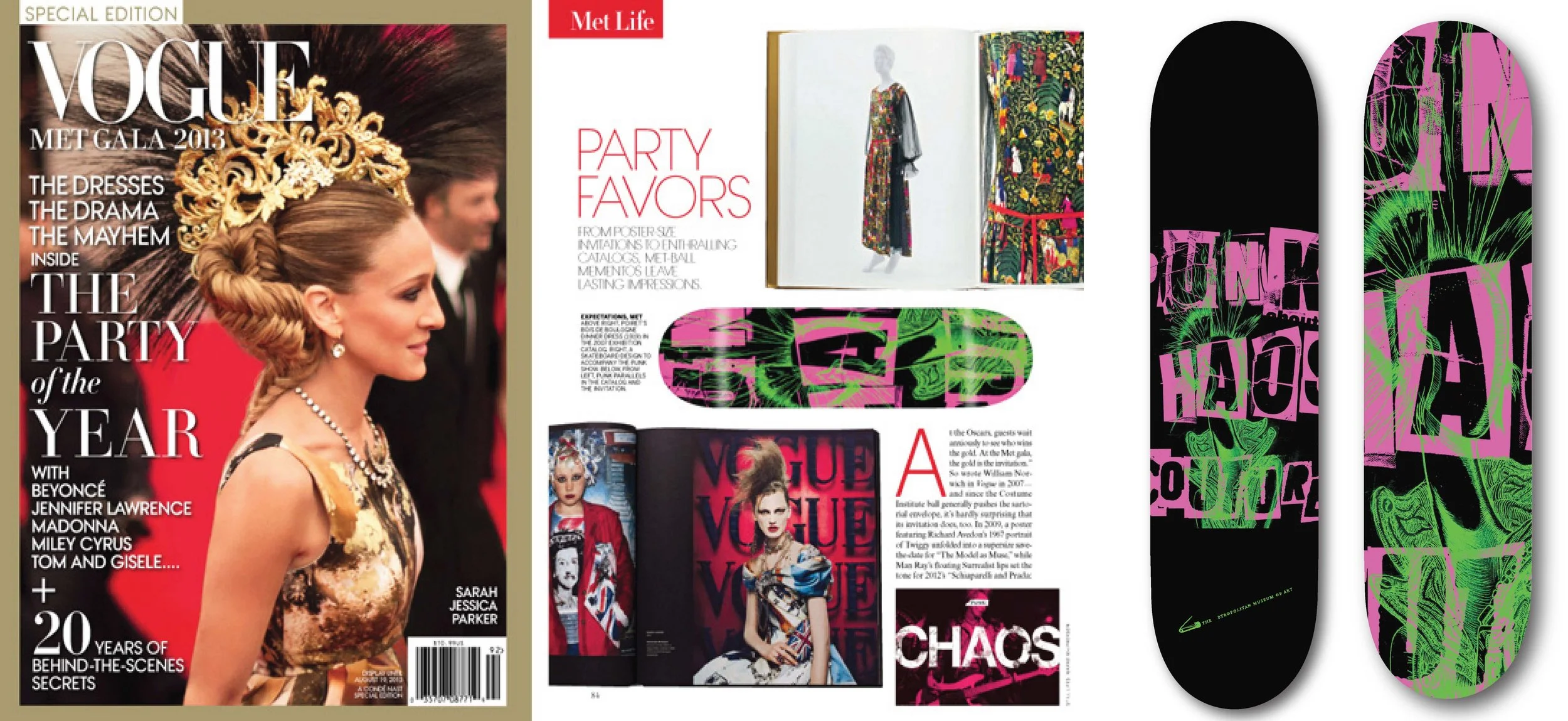 Vogue Met Gala Special Edition featuring Metropolitan Museum of Art product design by Sangeetha Kowsik.