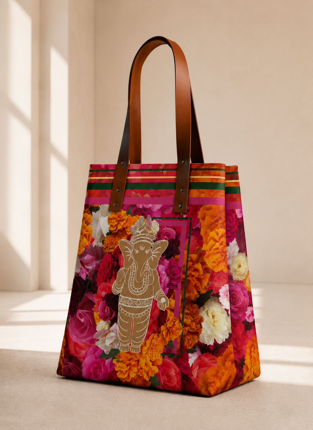Mexican Ganesha Floral Tote view.png