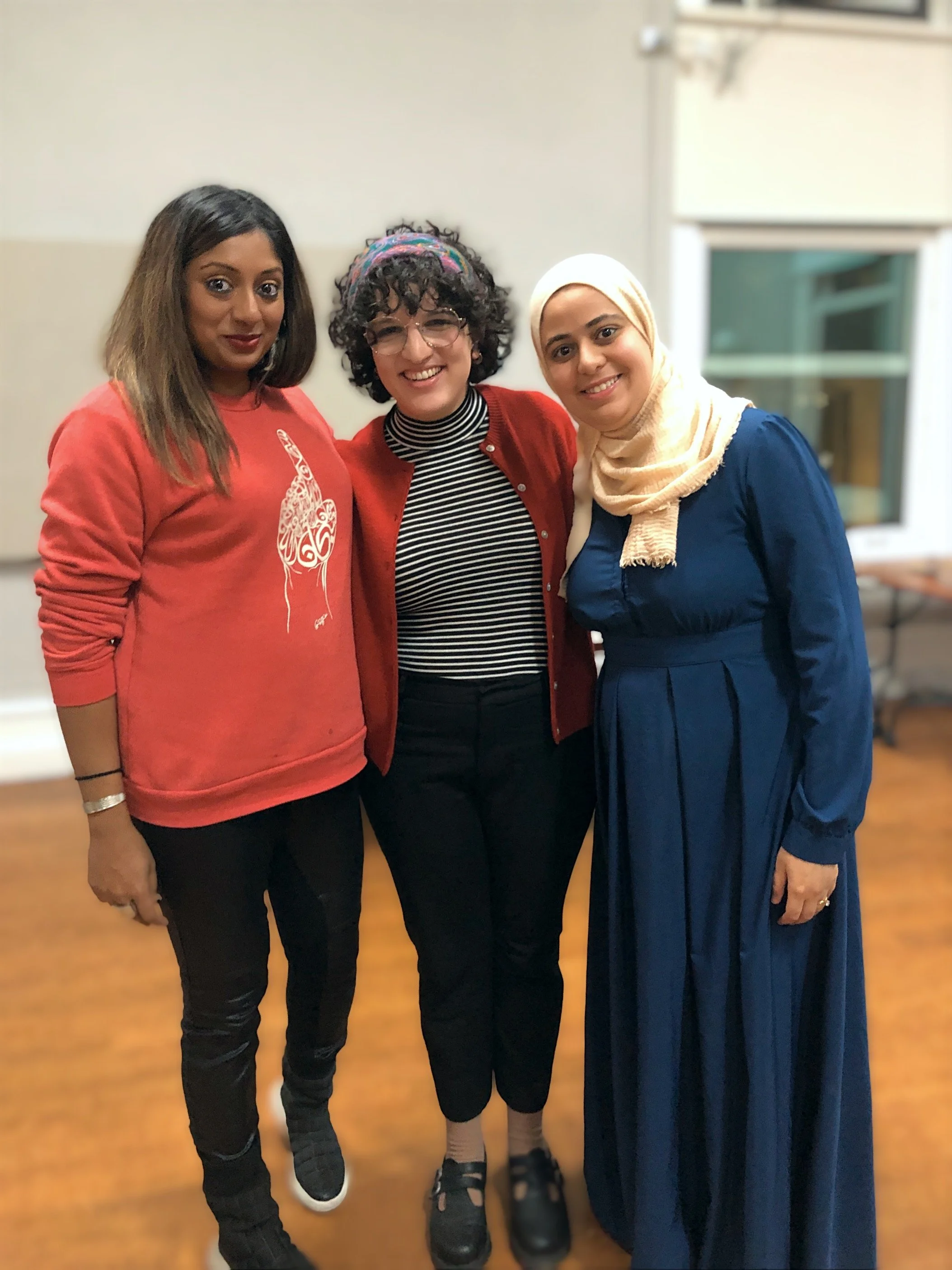 Sangeetha Kowsik with participants from different faith communities at Columbia University.
