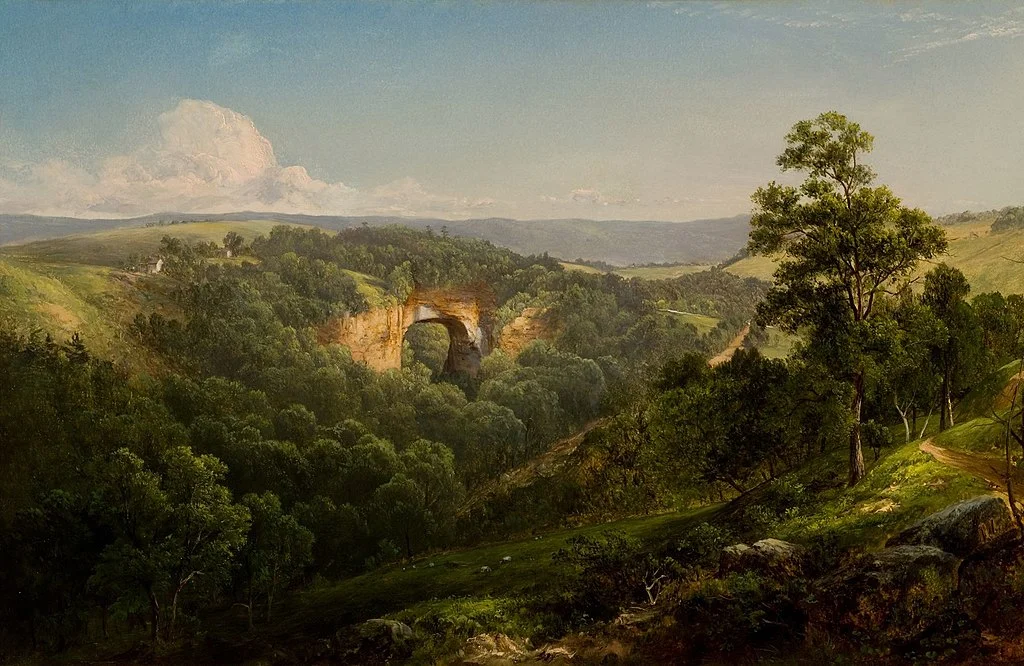 Natural Bridge, Virginia, oil on canvas, David Johnson 1860. Image courtesy of Reynolda House Museum of American Art.