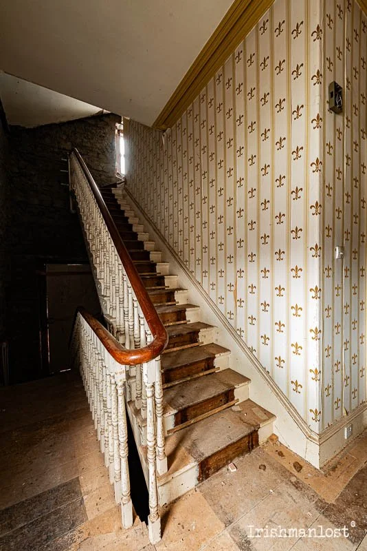 Stairs up to the attic rooms