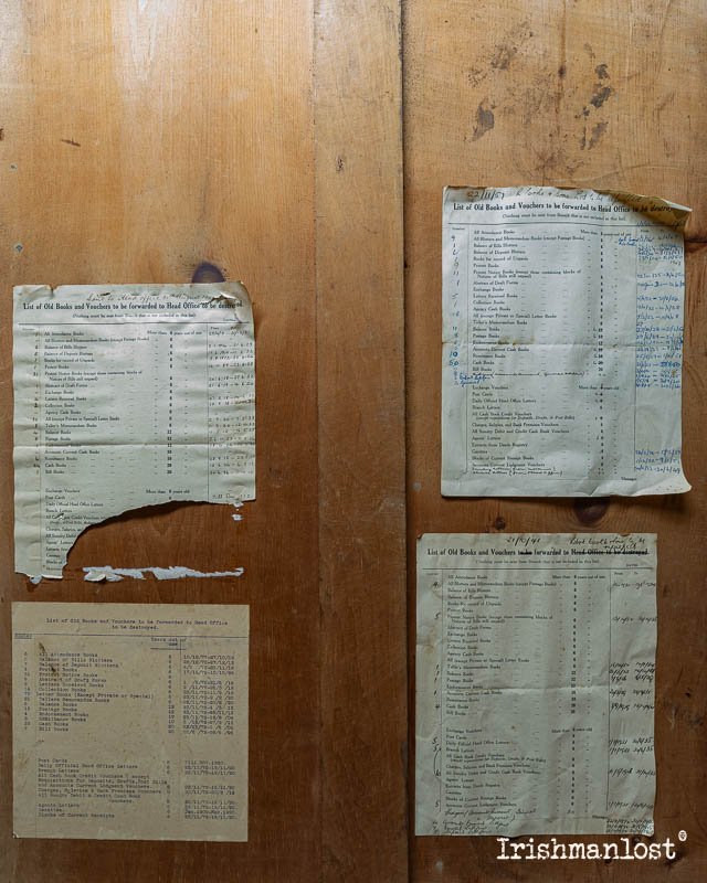 List of Vouchers and Books to be forwarded to head office to be destroyed, dating back as far as 1910 