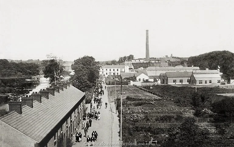 Old Bleach Linen Co. Ltd. Randalstown in black and white
