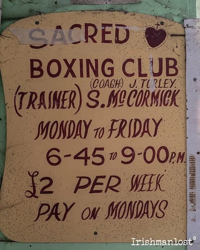 sacred heart boxing club signage