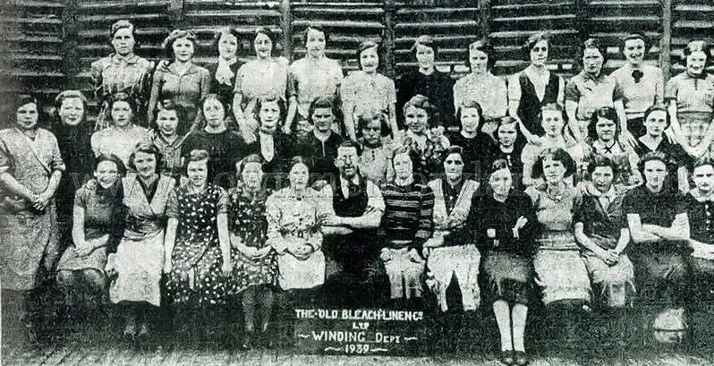 staff at old linen bleach mill, randalstown 1939.