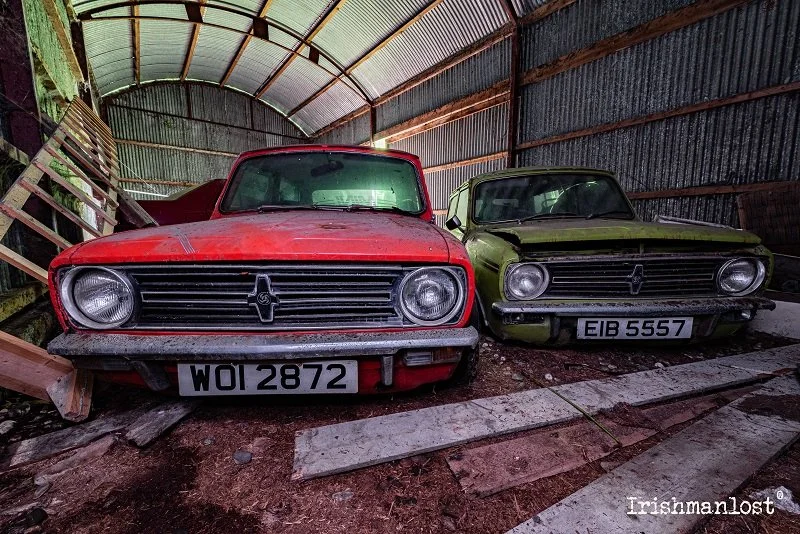 Two mini clubmans found in a barn in Northern Ireland