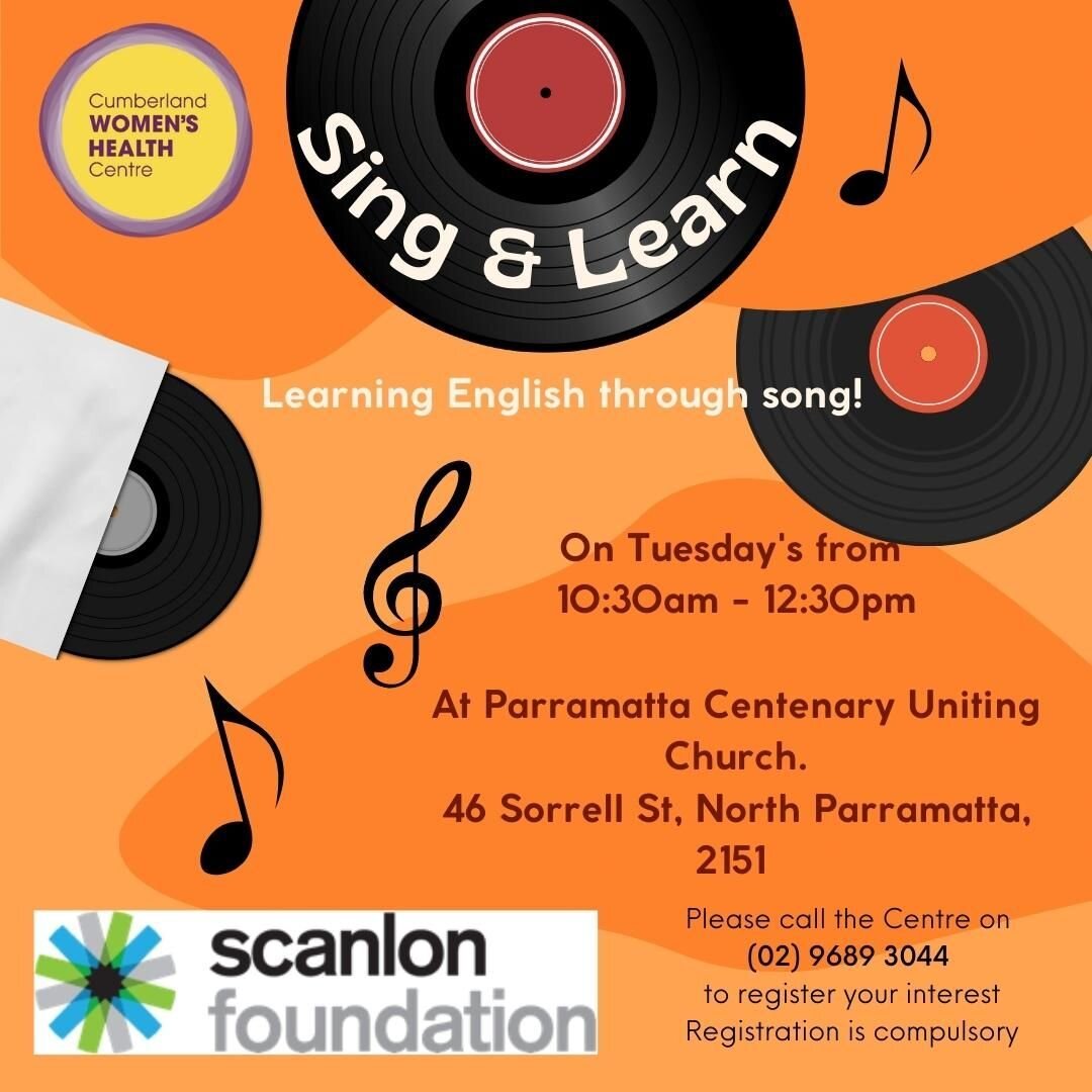 **UPDATED INFORMATION**
Sing and learn is a new group we are excited to announce. 

🎶Learn, remember and boost your vocabulary through song!

🤩 This program is perfect for women who&rsquo;s first language isn&rsquo;t English

Please register your i