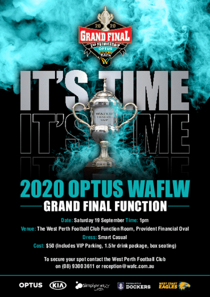 2020 Optus WAFLW Grand Final Function