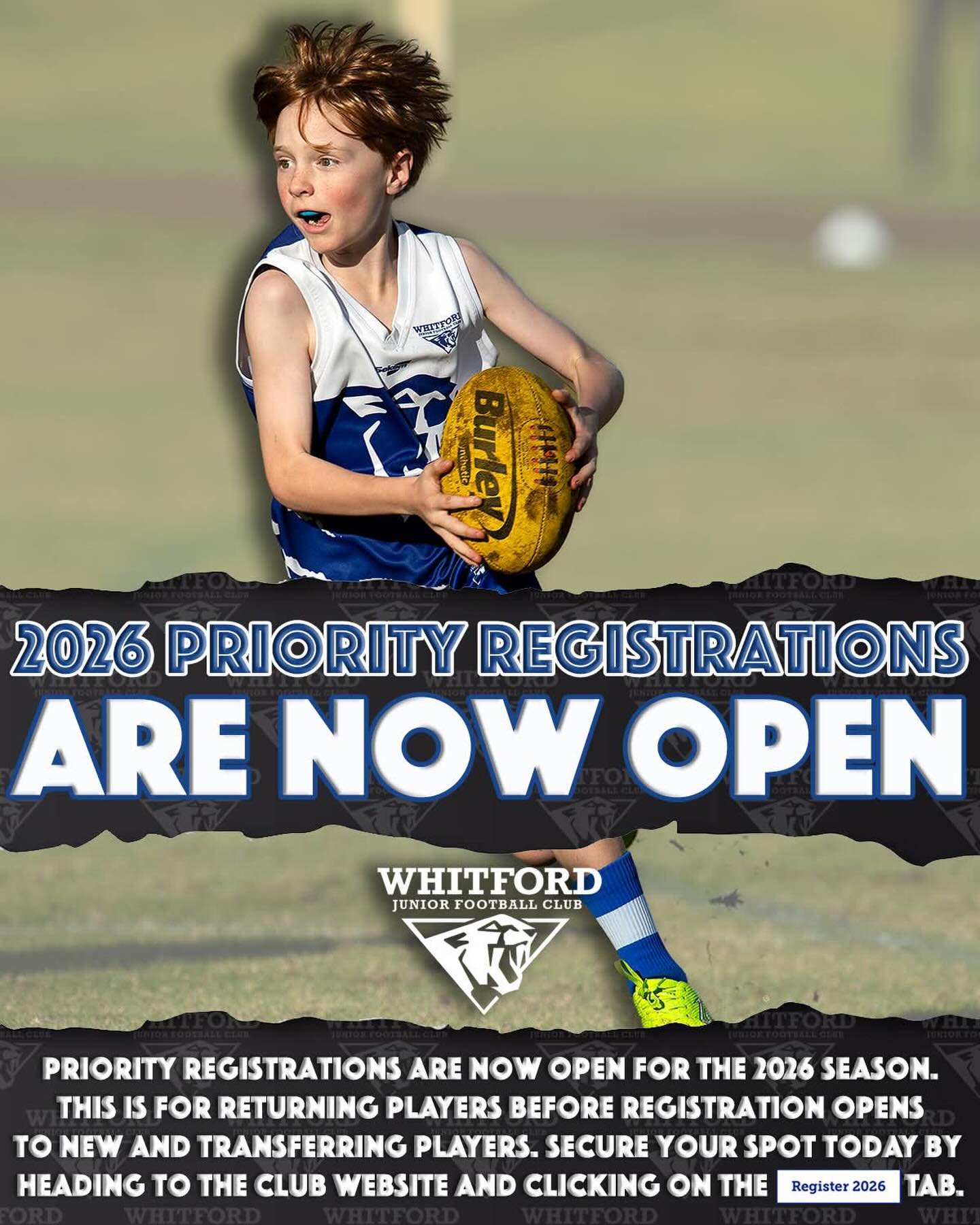 Priority Registrations are NOW OPEN for the 2026 season. 
This is for returning players before registration opens to new and transferring players! 
 Secure your spot today by heading to the club website and clicking the REGISTER 2026 tab! 

#wjfc_wil