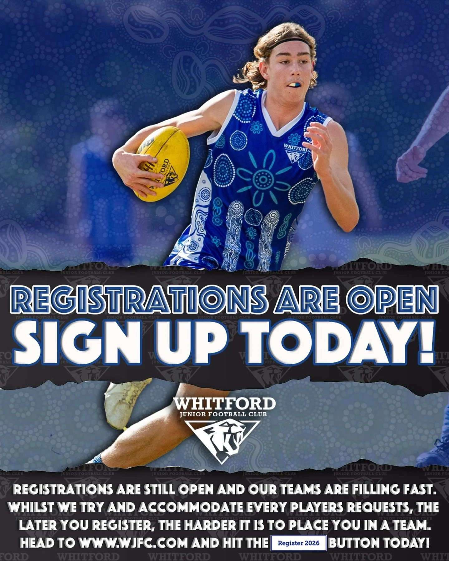 Registrations are OPEN and we would love to see you down at Whitties for the 2026 season!

#wjfc_wildcats