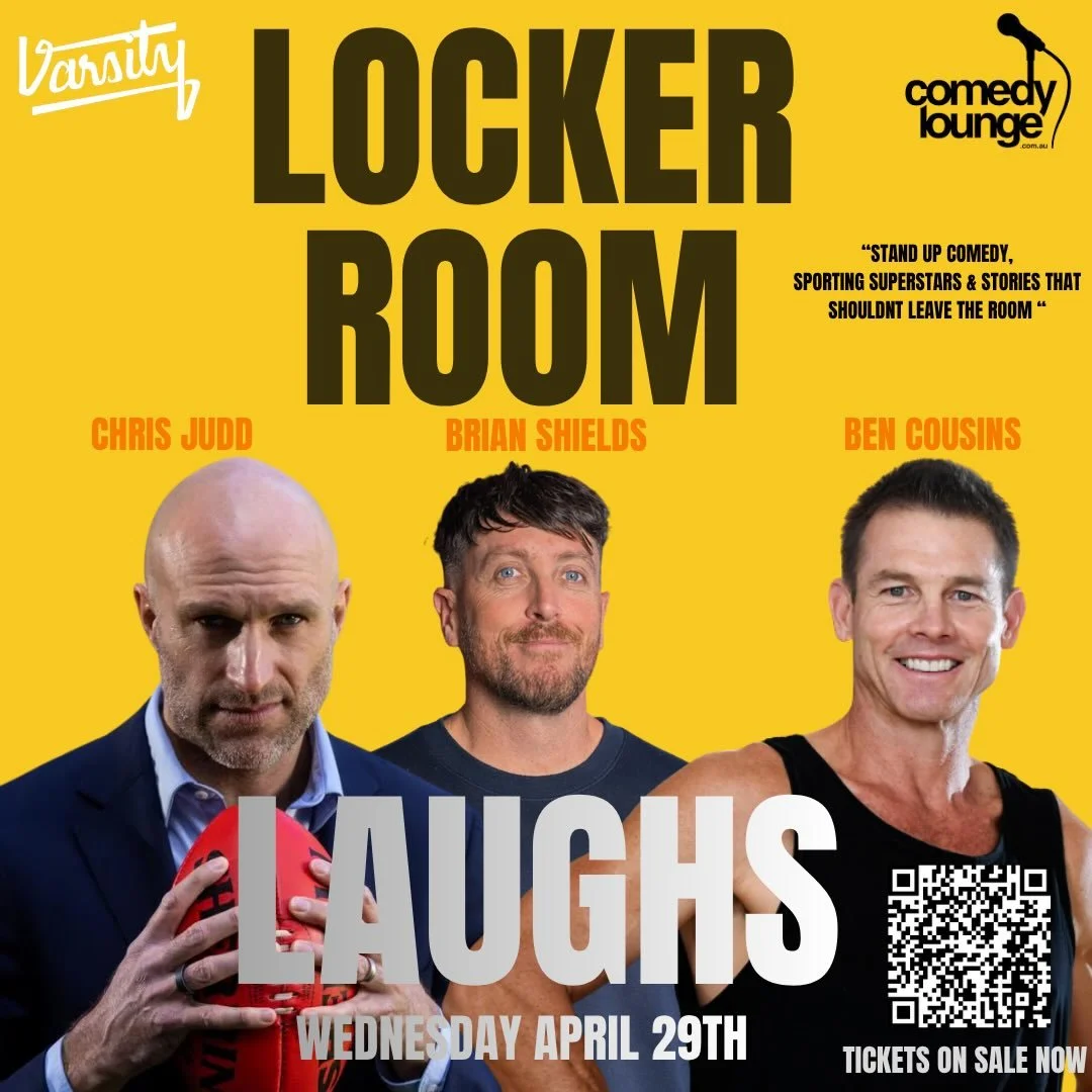 COMPETITION TIME!!!!!
We&rsquo;ve got 2x Double Passes to come along and see the greatest to ever do it&hellip; and a couple of ex Eagles players!!!
Our mate @brianshields_ is hosting another Locker Room Laughs at @varsity_au Innaloo this Wednesday, 