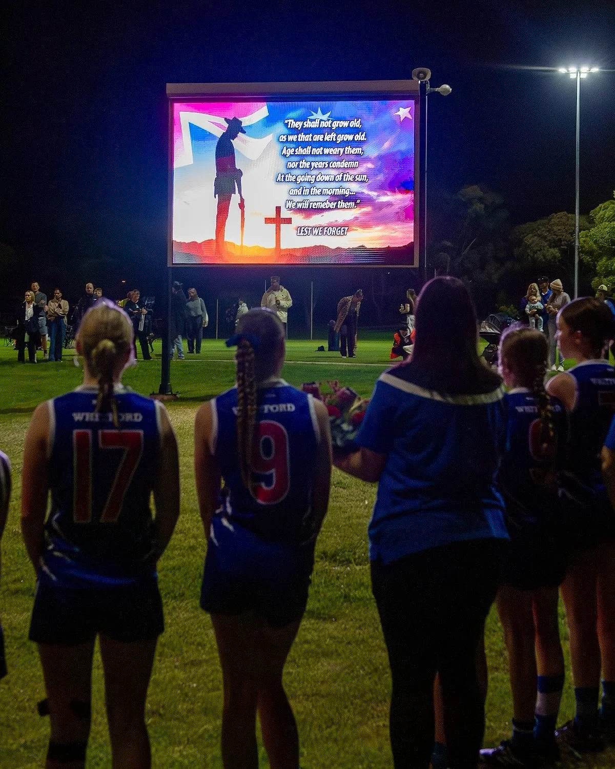 Thank you to everyone who attended our ANZAC Service last night at MacDonald Park.
We would particularly like to thank Mr Verne Jones who joined us to play the bagpipes as our girls laid sprigs of rosemary alongside a wreath as a symbol of respect an
