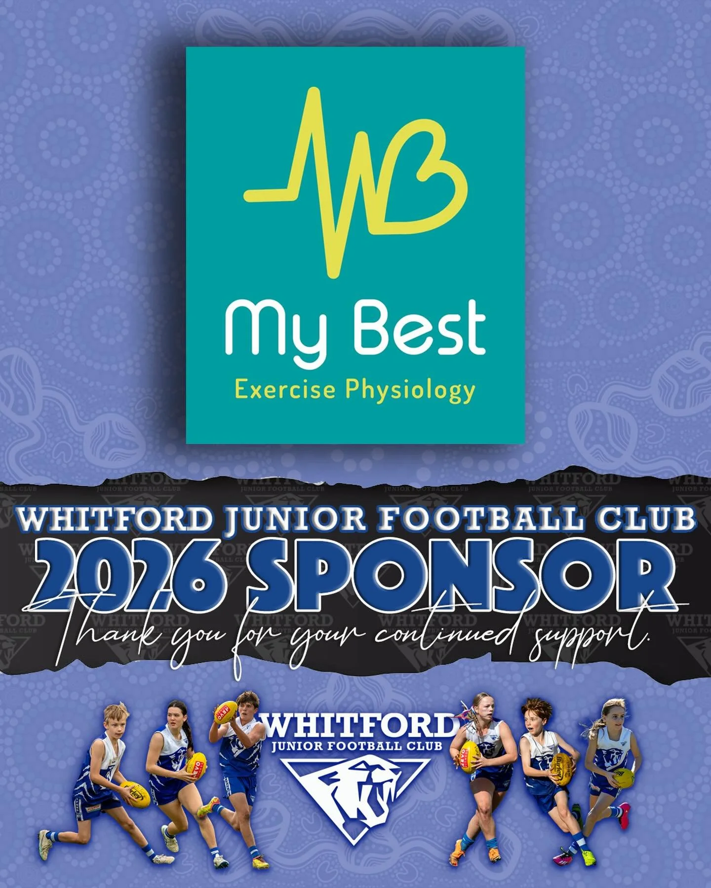 The Whitford Junior Football Club would like to acknowledge My Best Health Services for their sponsorship and contribution to our football club for 2026. They are located at Forrest Rd in Padbury.
The entire club appreciates your support!

@mybest.au