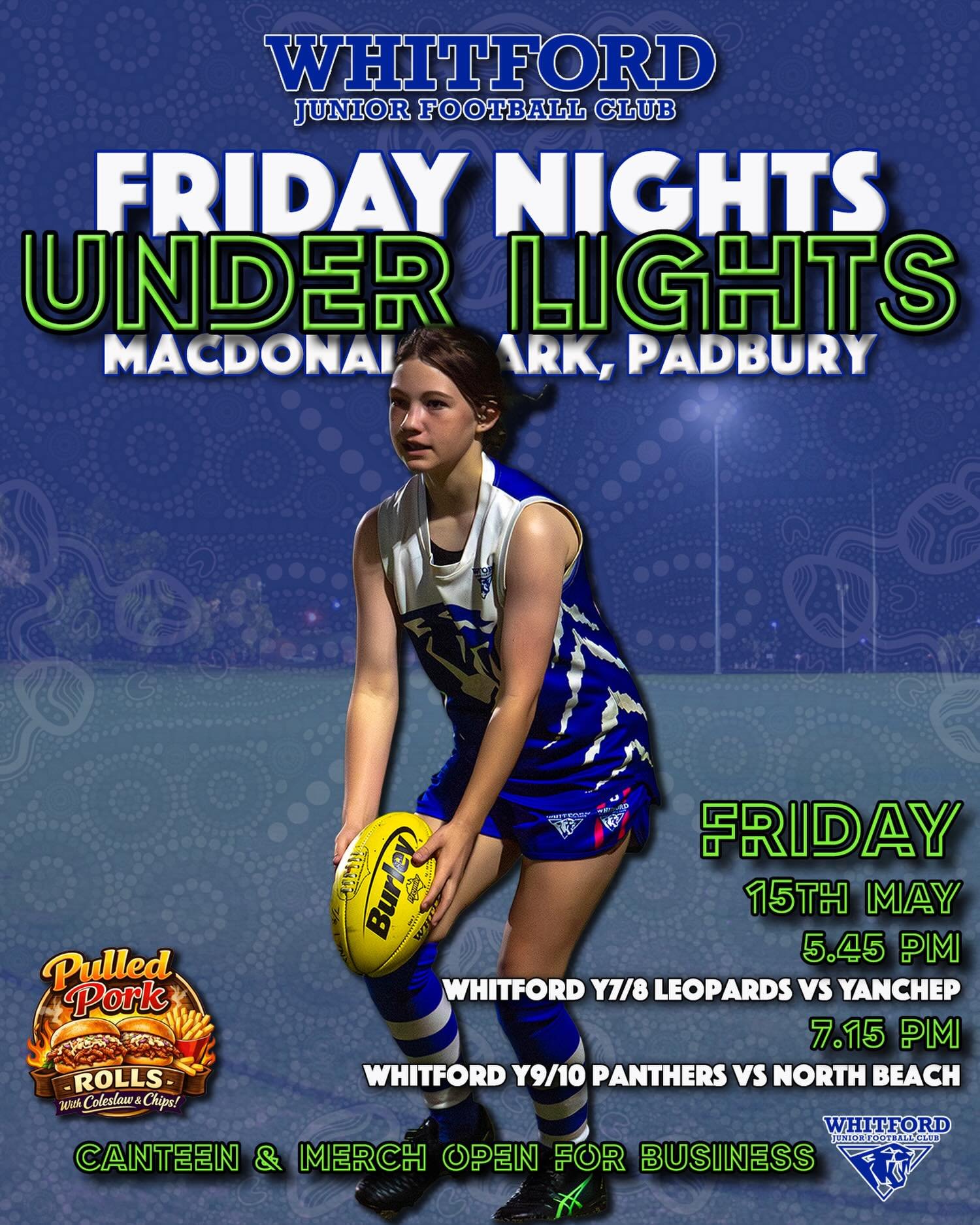 2x Games under lights tonight with the canteen pumping out pulled pork rolls with coleslaw and a side of chips for only $10!! 🤤

Get along and support the girls!!!

#wjfc_wildcats