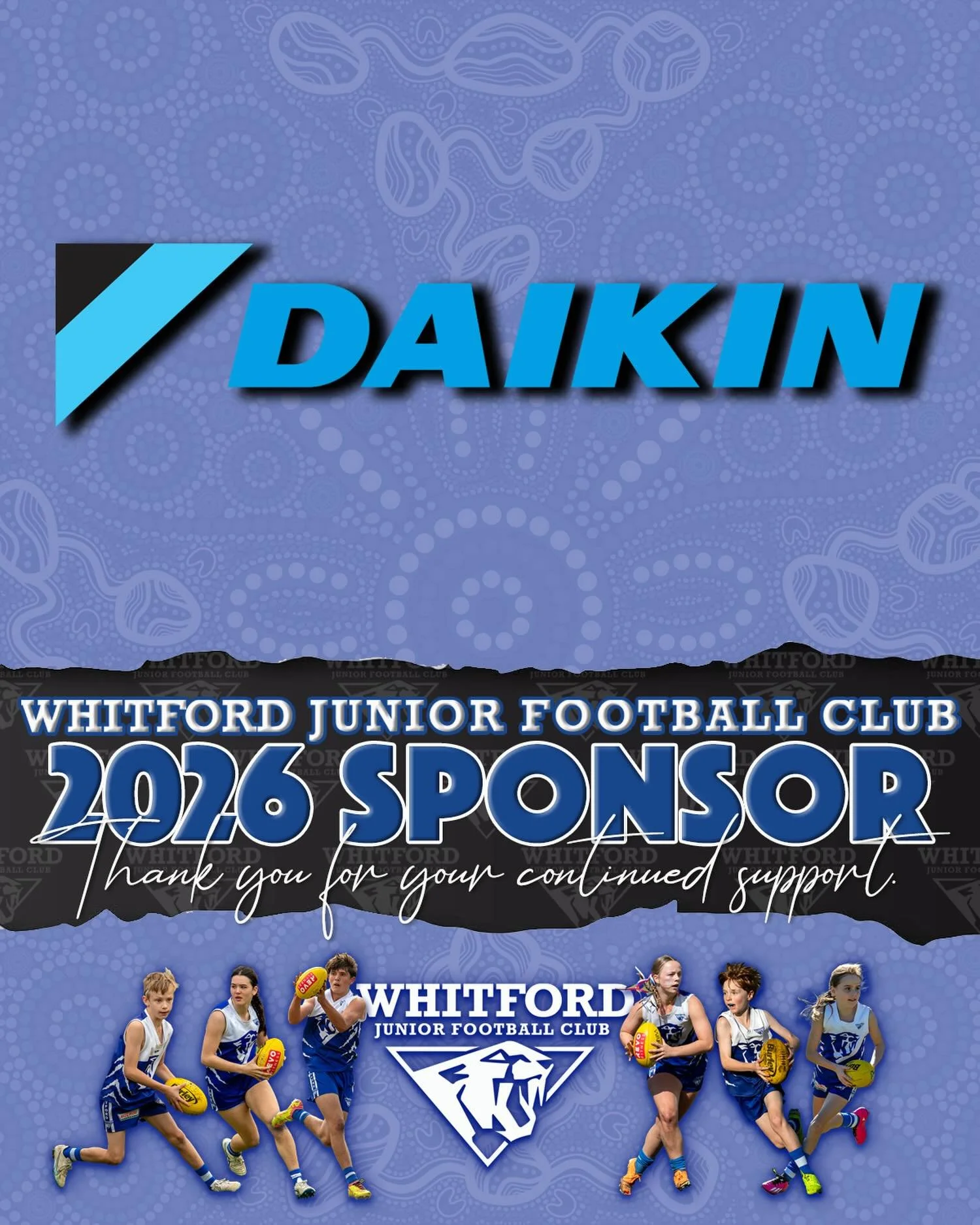 The Whitford Junior Football Club would like to acknowledge Daikin Australia for their sponsorship and contribution to our football club for 2026. @daikinaustralia 

The entire club appreciates your support!

#wjfc_wildcats
