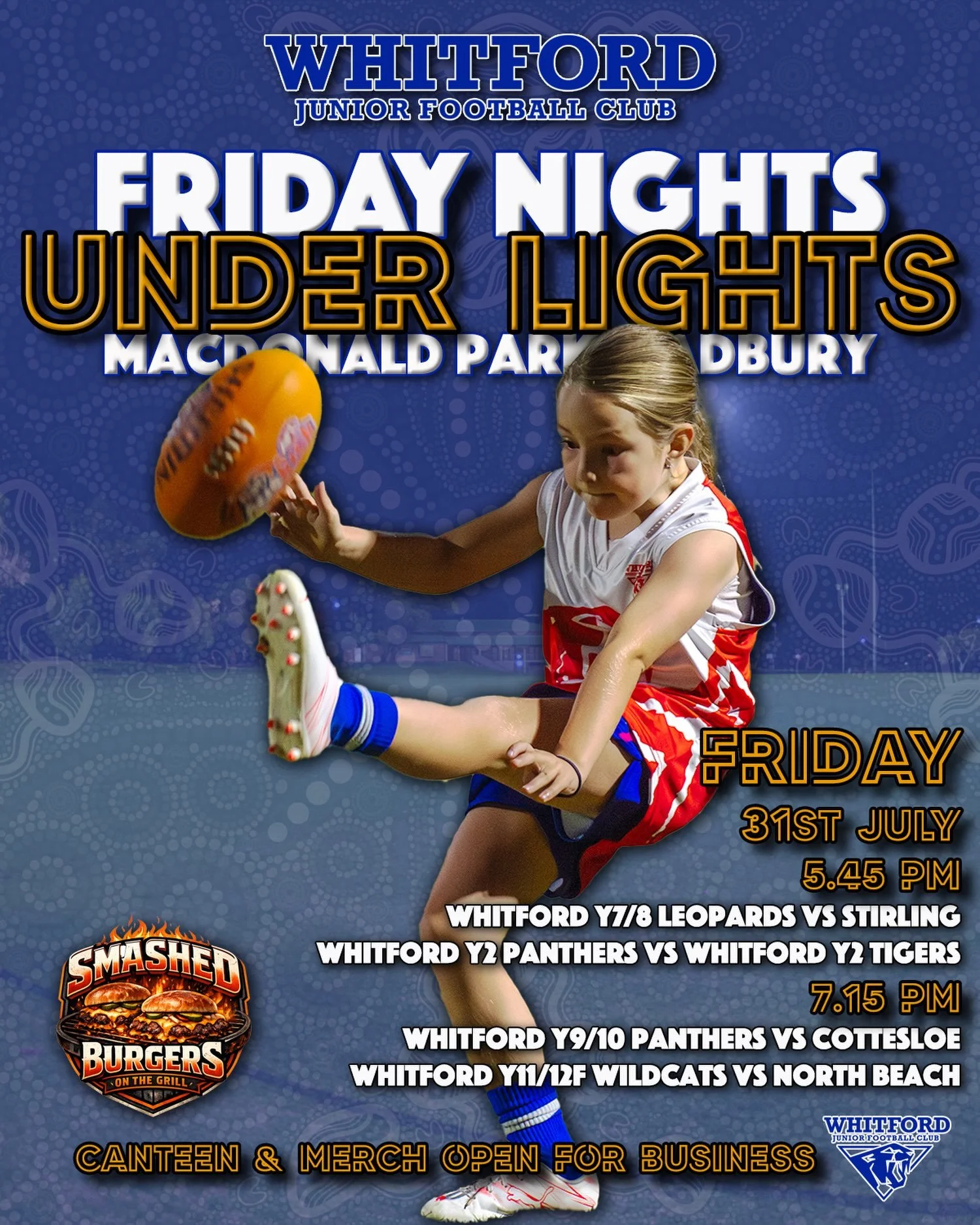 Another perfect night for footy! 4 games in the pitch and the @freodockers  on the Big screen!
See you down there for some smashed burgers and chips!!!! Ohhhhh Yeaahhhhhh!! 🍔🍟

#wjfc_wildcats