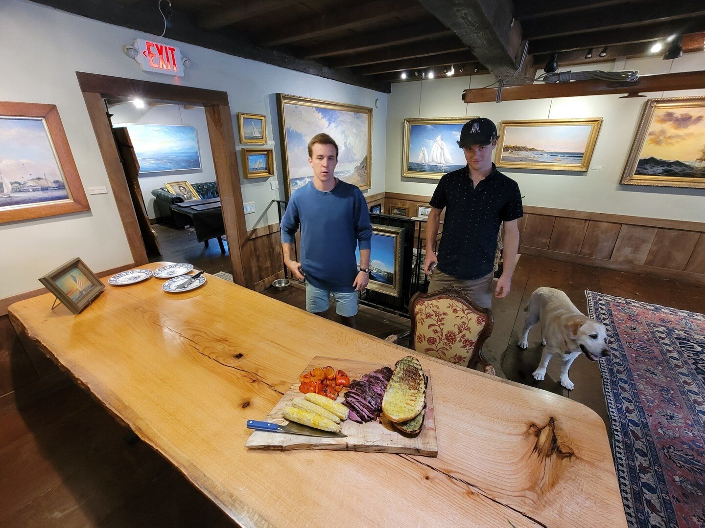 The team is ready to eat! Everything looks better served on one of our handcrafted tables 😎⁠
⁠
#hardwood #hardwoodtable #hardwoodfurniture #customfurniture #furnituredesign #interiordesign #architecture