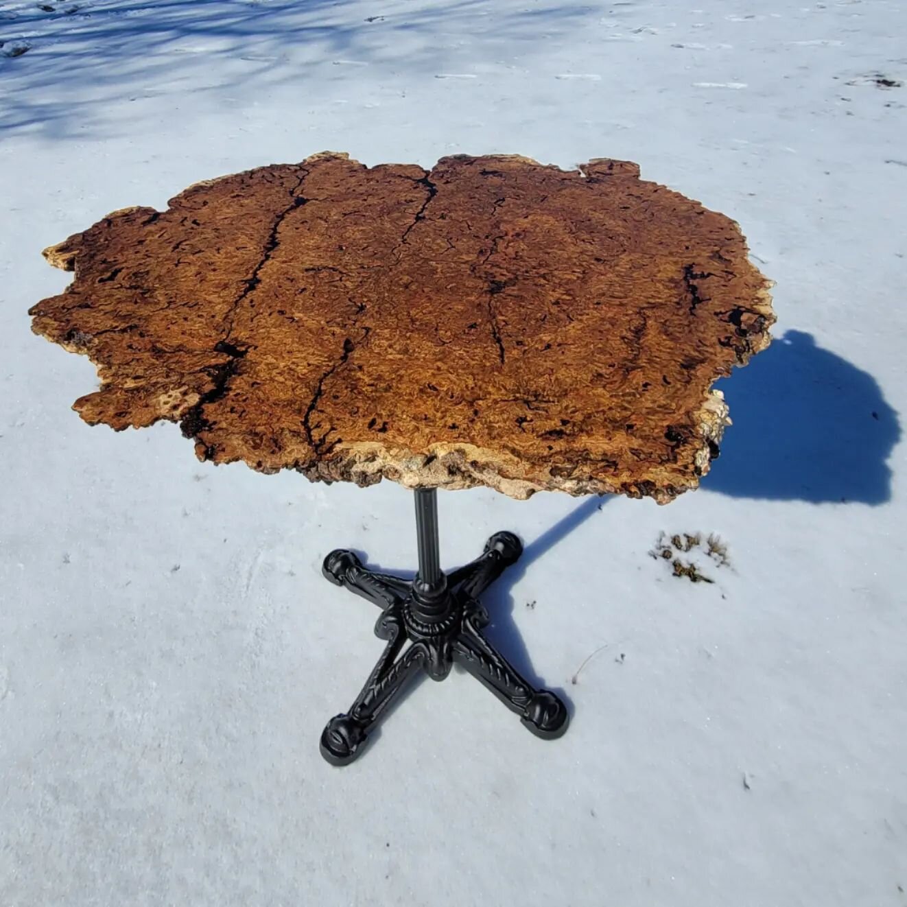 Black Oak Burl Side Table
31&quot;L x 25&quot;W x 30&quot;H x 1.75&quot;T ~ $2,900
Milled &amp; Built by P. Andre Arguimbau
www.NorthEastHardWood.com

Intricate beauty in nature revealed hits like a lotto win, cashing in for the build is a show of gr