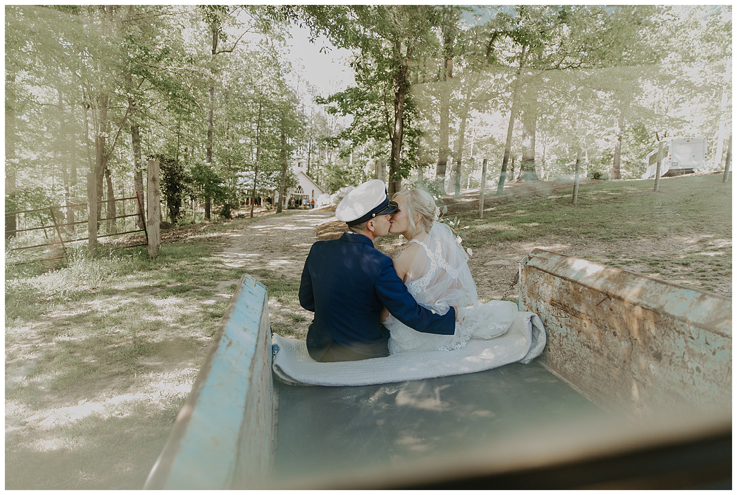 I got shotgun in the front of this old cab, little did I know I’d hit jackpot on capturing A+S’s first kiss ‘alone’ as husband and wife!