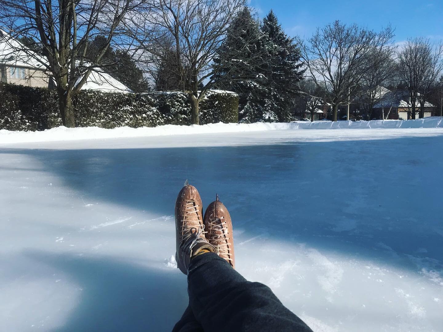 Enjoying these last few moments of outdoor rinks. Going for a skate forces fresh cool air into my lungs. A reminder that I am alive NOW, and there&rsquo;s something to that. 
Part of why this happens is because cold stimulates the vagus nerve (10th c