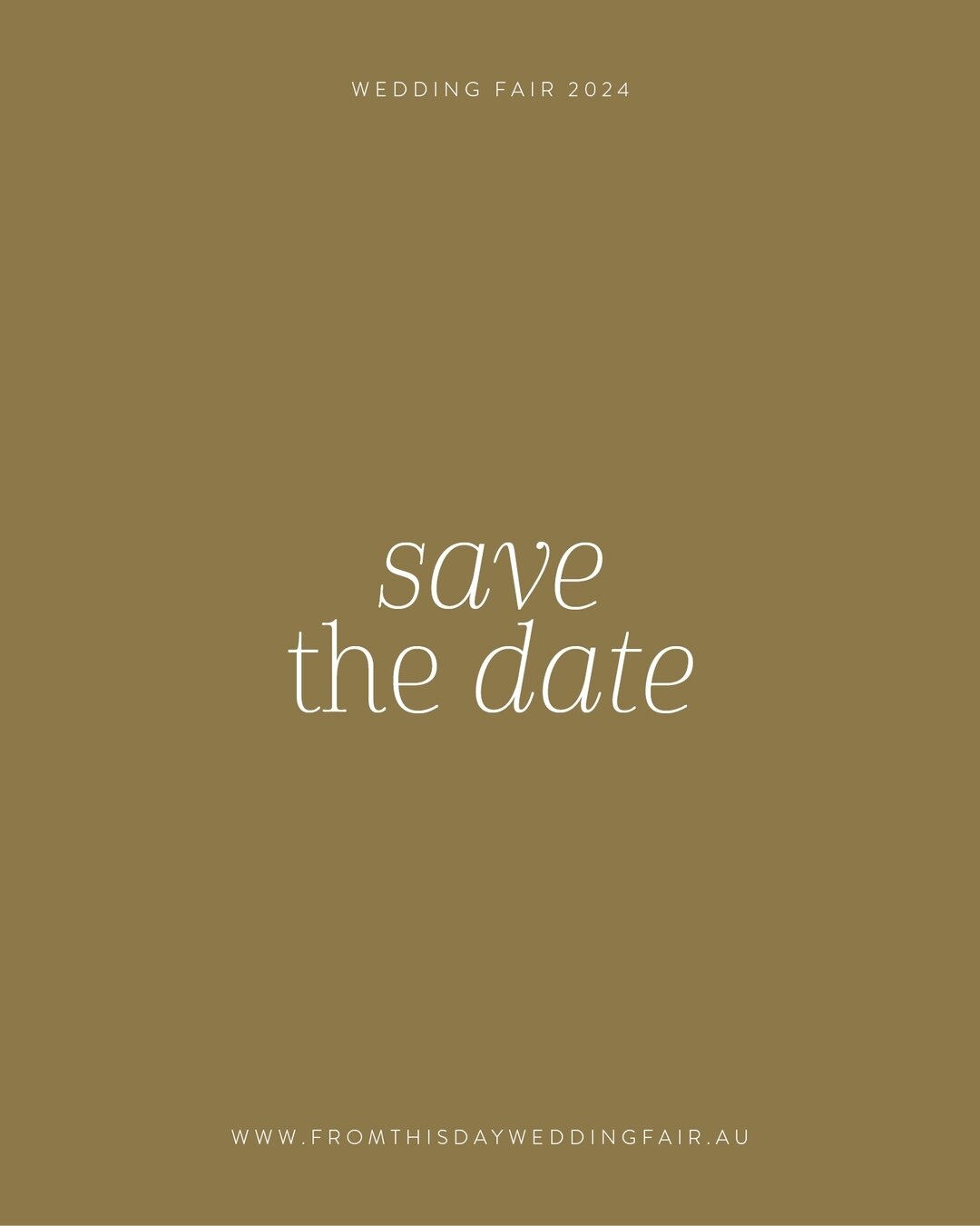 🎀 Save the Date 🎀 From This Day Wedding Fair 2024

🎀 Sunday 27 October
🎀 Sabina River Farm
🎀 12:00pm - 3:00pm
🎀 Free Tickets available via link in bio
🎀 Food, drinks, live music, heaps of wedding inspo and local vendors

We can't wait to see y