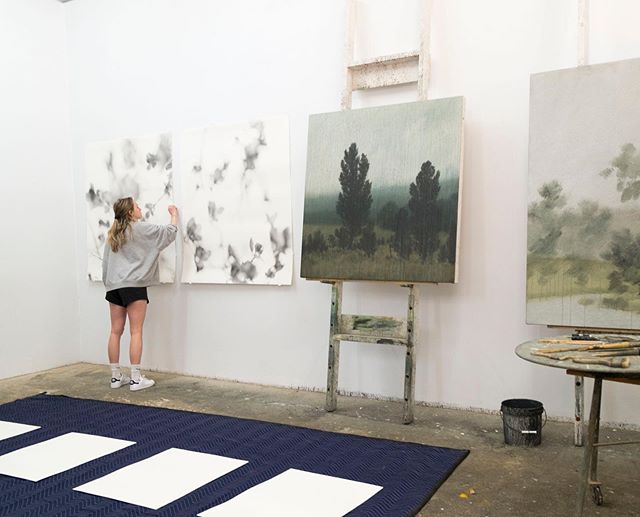 From my dad&rsquo;s studio last spring - loved seeing our work together .. @michaeldinesart
.
.
.
Photography: @ericageorgedines