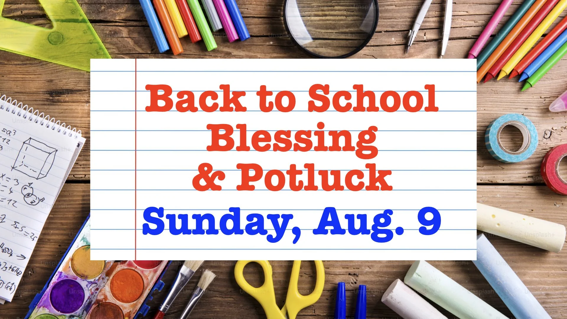 Back-to-School Blessing & Potluck