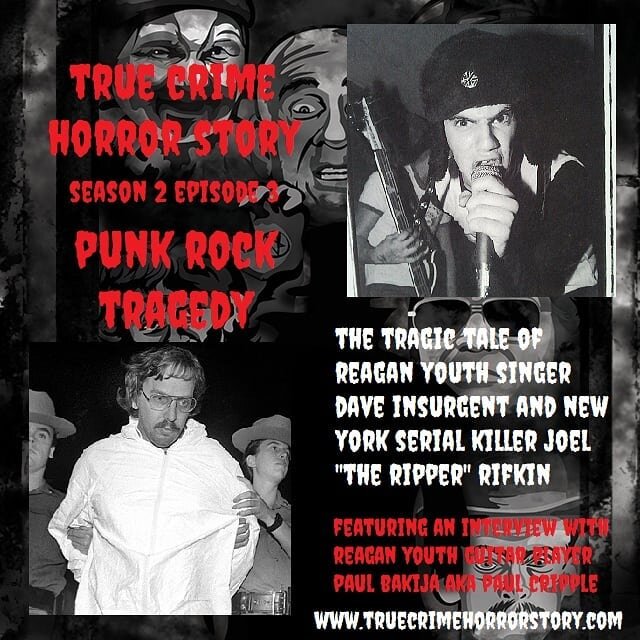 AVAILABLE NOW

@truecrimehorrorstory S2E3: Punk Rock Tragedy

In the third episode of Season 2 of True Crime Horror Story, your host JD Horror tells you the tragic life story of Dave Insurgent, singer of legendary punk band Reagan Youth, and the simu