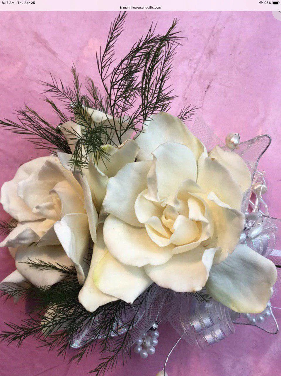 Gardenia corsages — Marin flowers