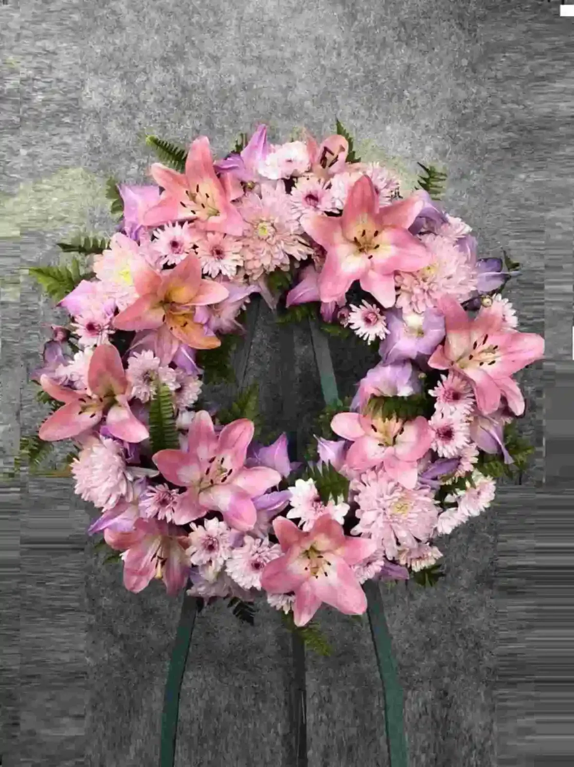 Pink Sympathy Wreath