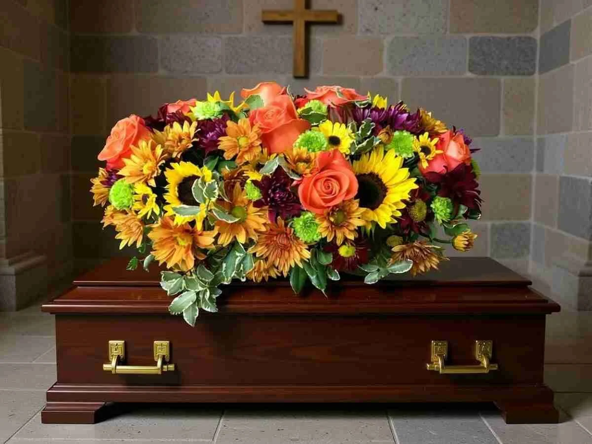 Sunflower Casket Spray