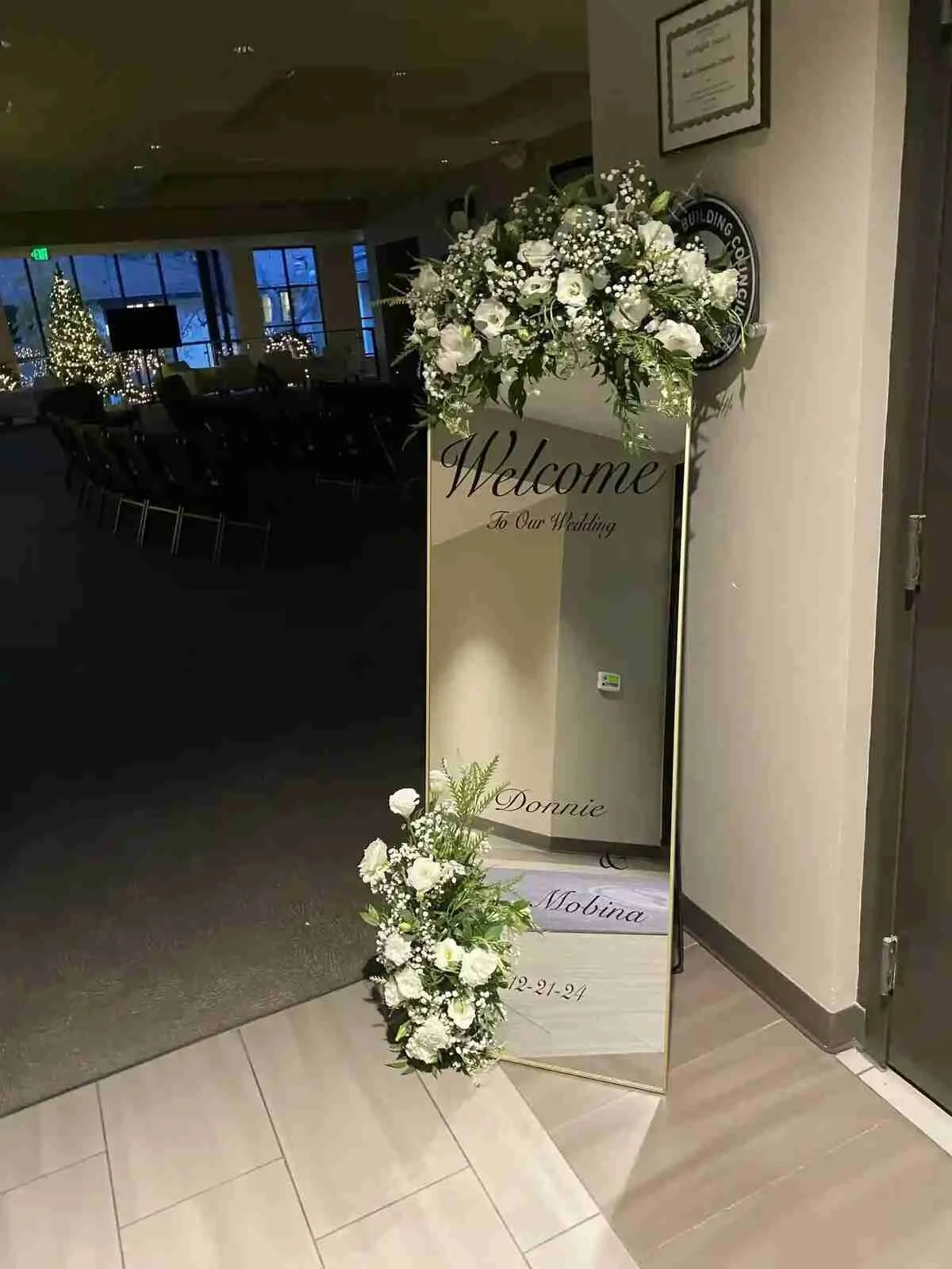 Wedding Welcome sign in San Rafael & marin County | Marin Flowers