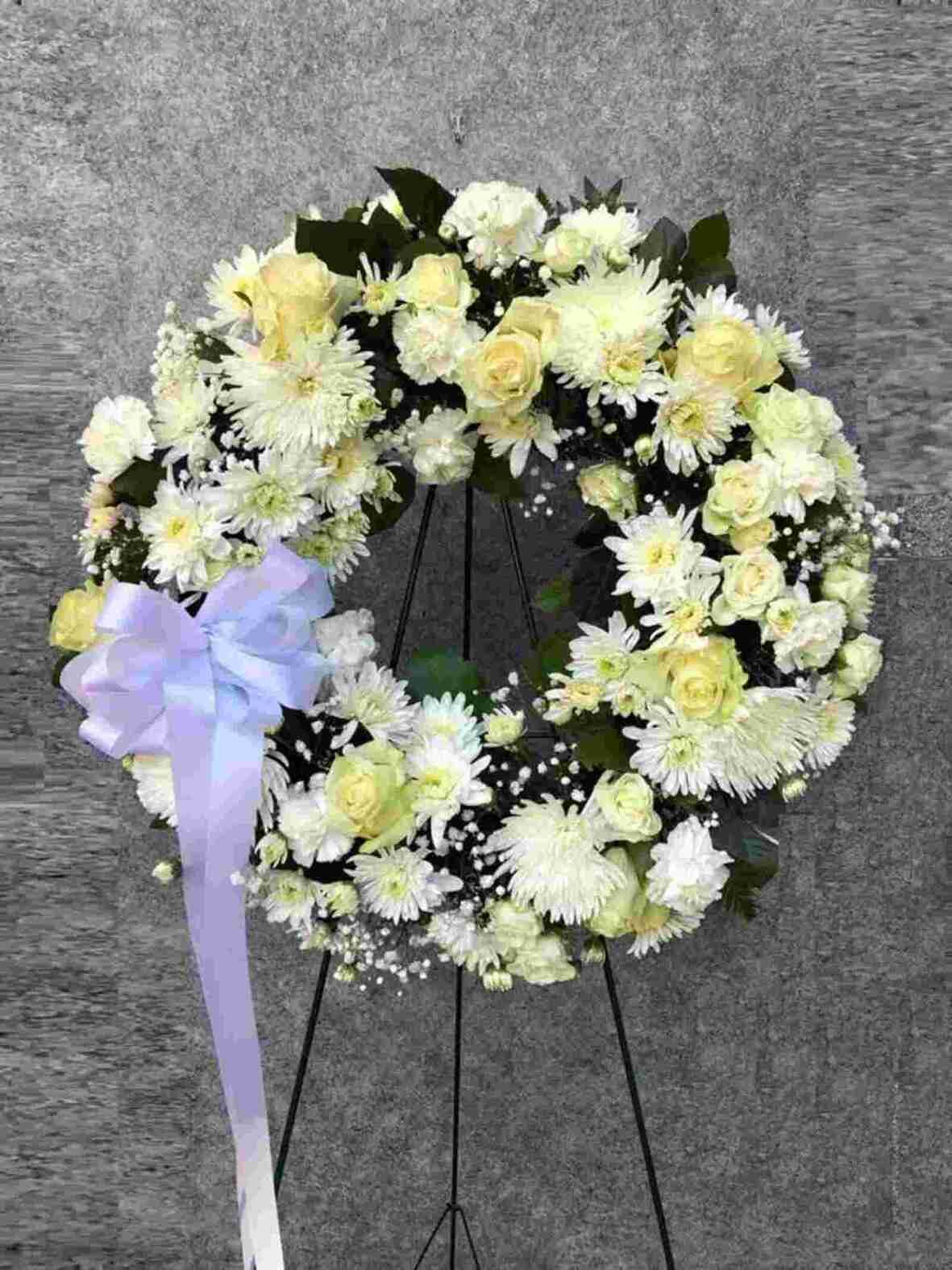 White Sympathy Wreath