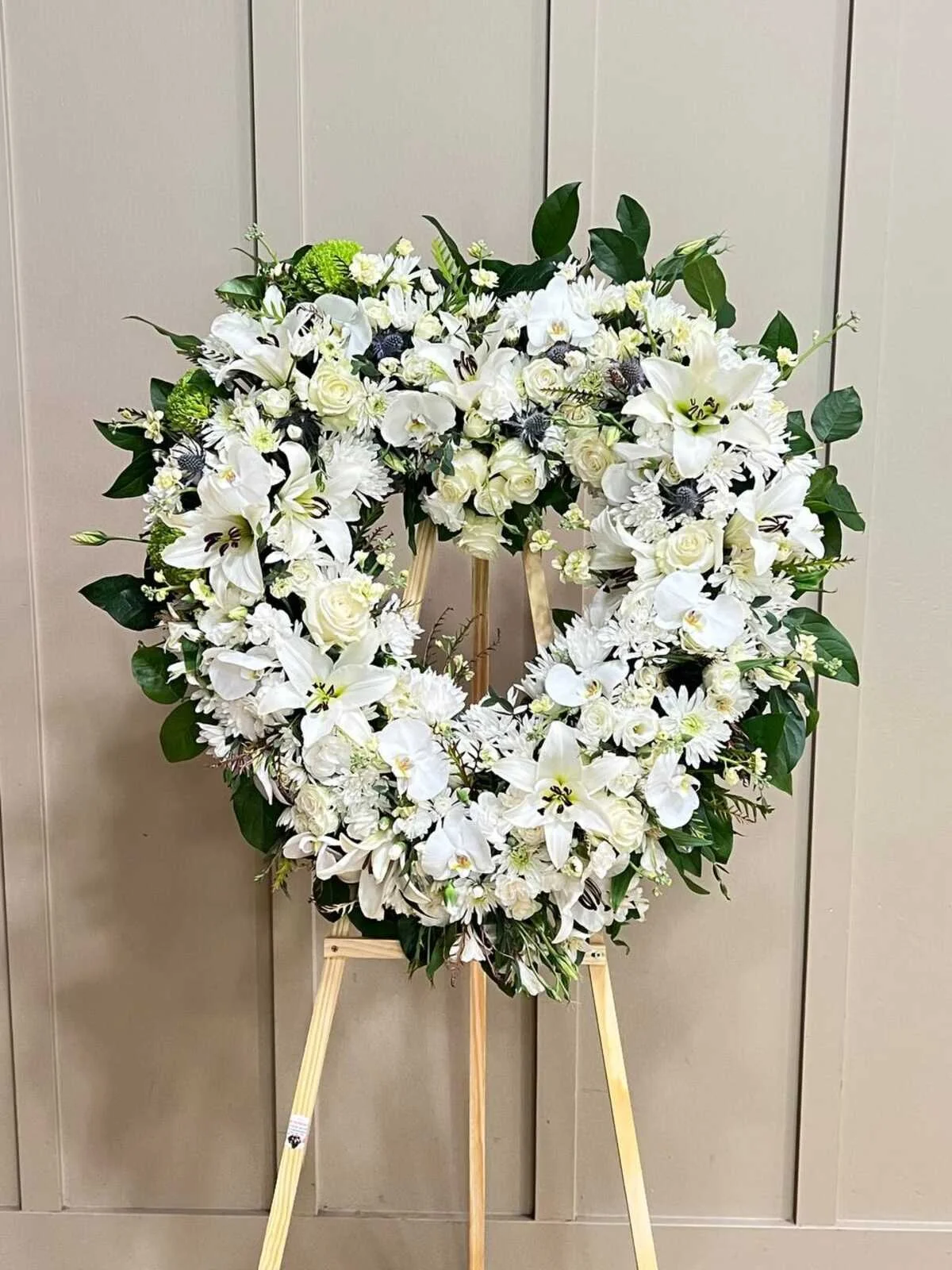 Orchid Heartfelt Sympathy Wreath