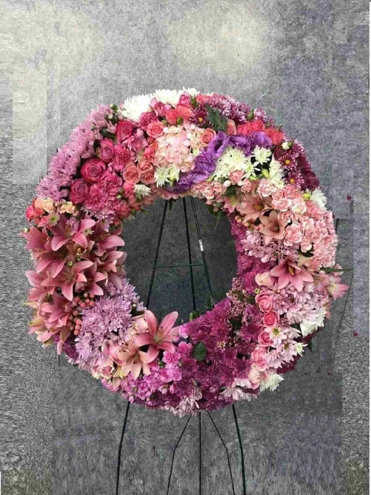 Unique Purple Sympathy Wreath