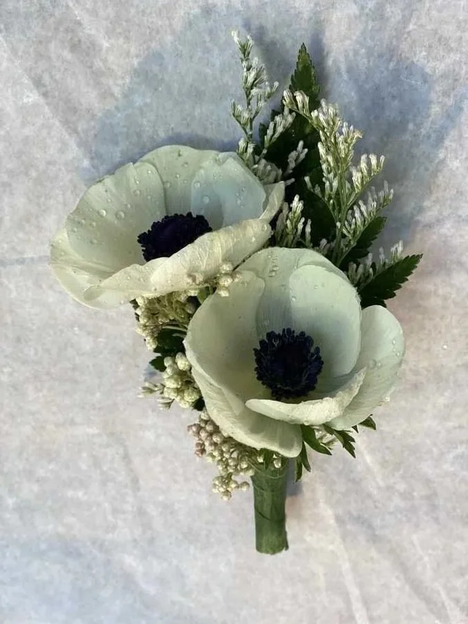 Elegant Anemone Boutonniere