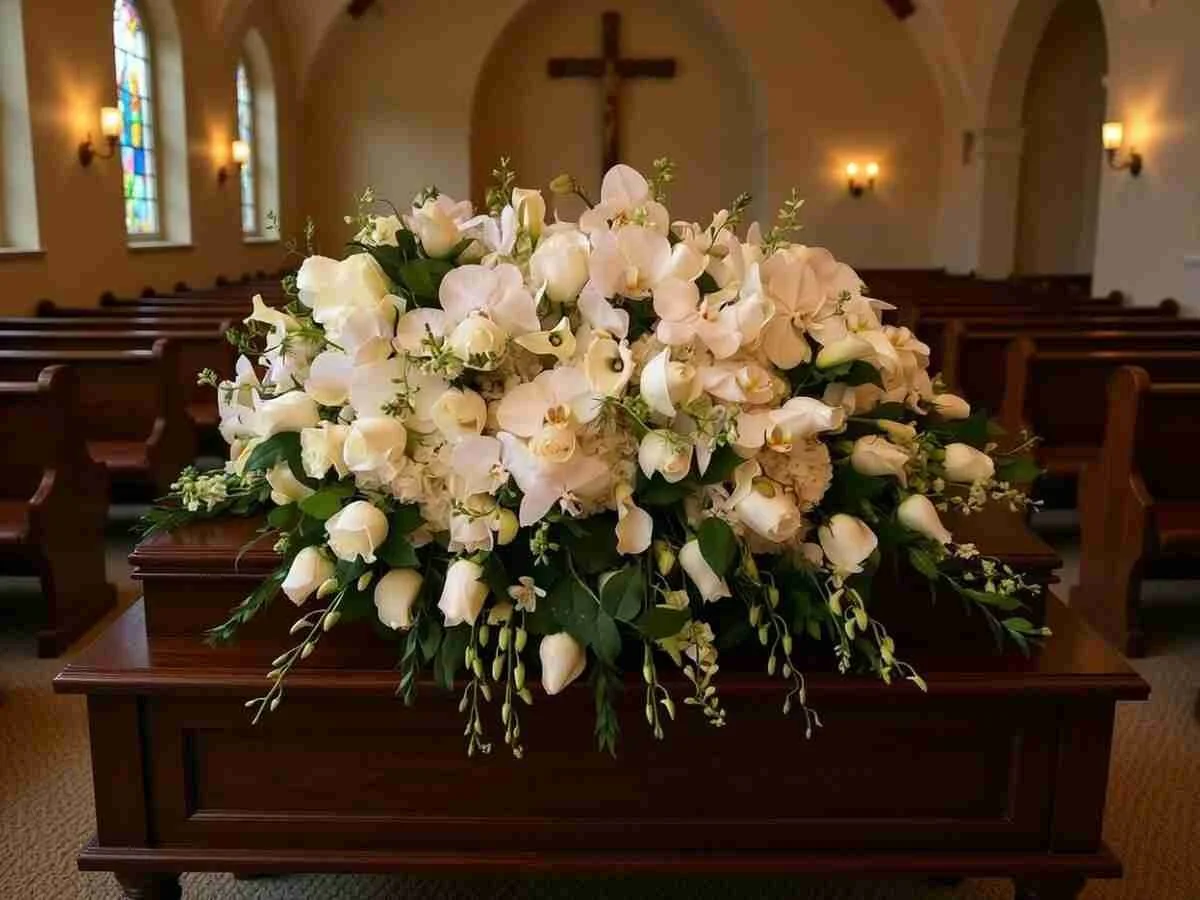 Casket Orchids Spray