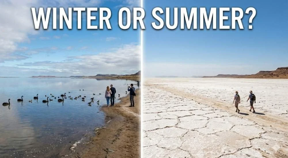 lake eyre in summer vs winter