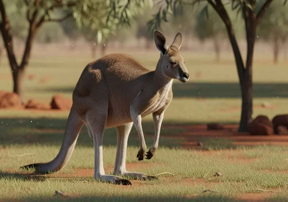 Red kangaroo in outback