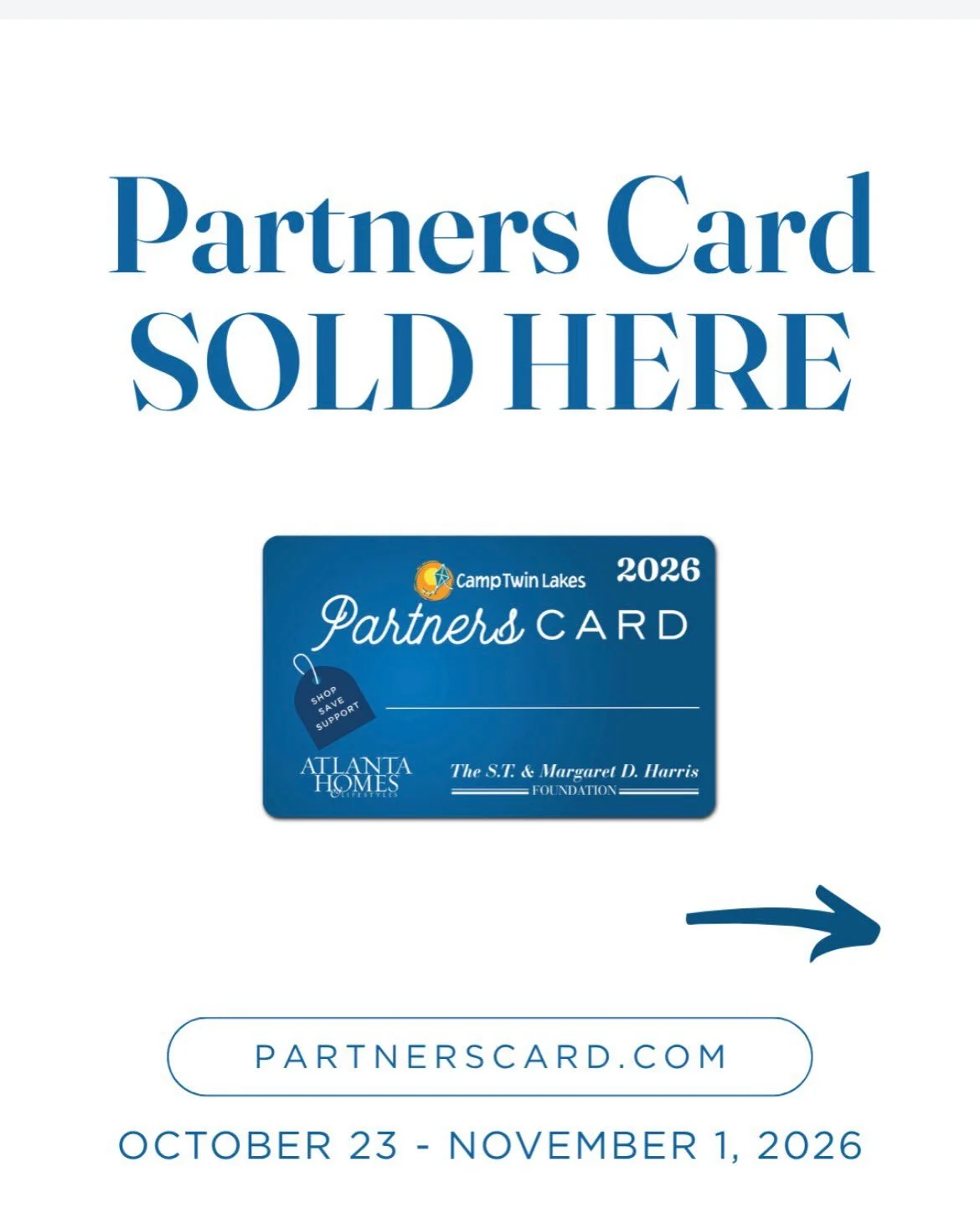 It&rsquo;s that magical time of year&hellip;Partners Card week starts tomorrow 10/23! Your purchase of a Partners Card benefits @camptwinlakes and gives you 20% off at hundreds of stores and restaurants from 10/23-10/31! It&rsquo;s a great time to ju