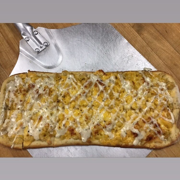You liked it as a kid come in and try our Mac &amp;  Cheese Flatbread!! Macaroni, provolone and cheddar cheese topped with our signature white sauce!!
