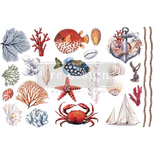 Mermaid Treasure - Small Transfers 6x12 3 sheets Rub on Transfers for  Furniture Vintage Rub on Transfers Stickers for Crafts Classic Spring  Summer Autumn Decoration Transfers
